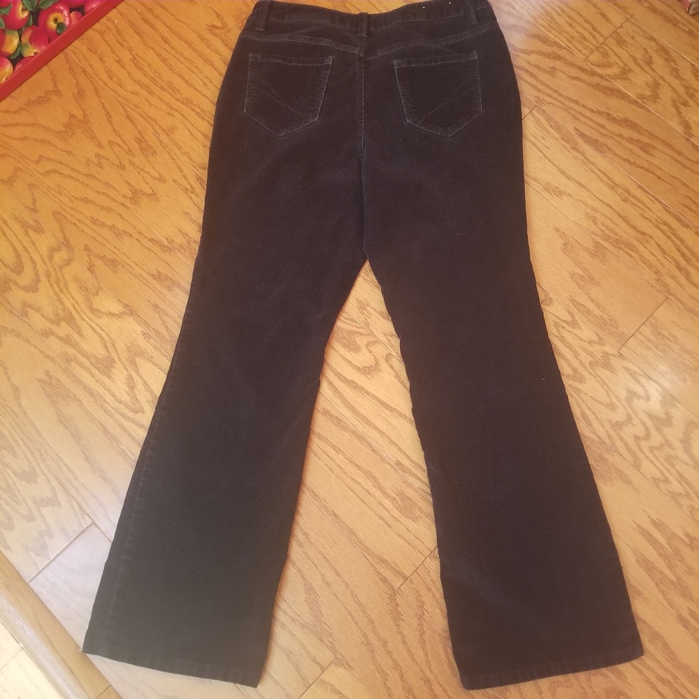 10p Corduroy flared black pants by Sonoma